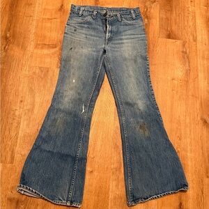 Levi's Distressed Light Blue Flare Jeans